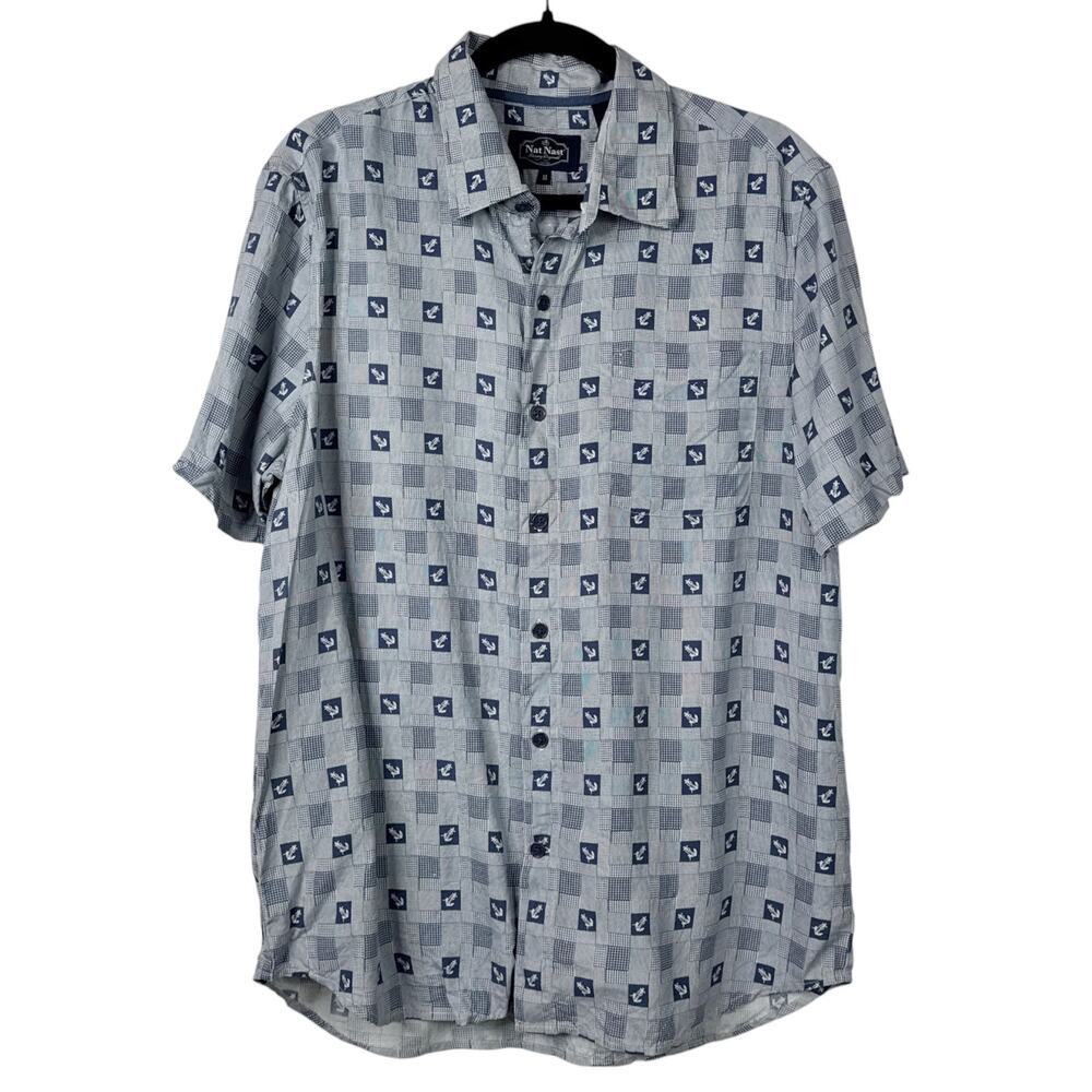Nat Nast Short Sleeve Button‎ Front Shirt Mens